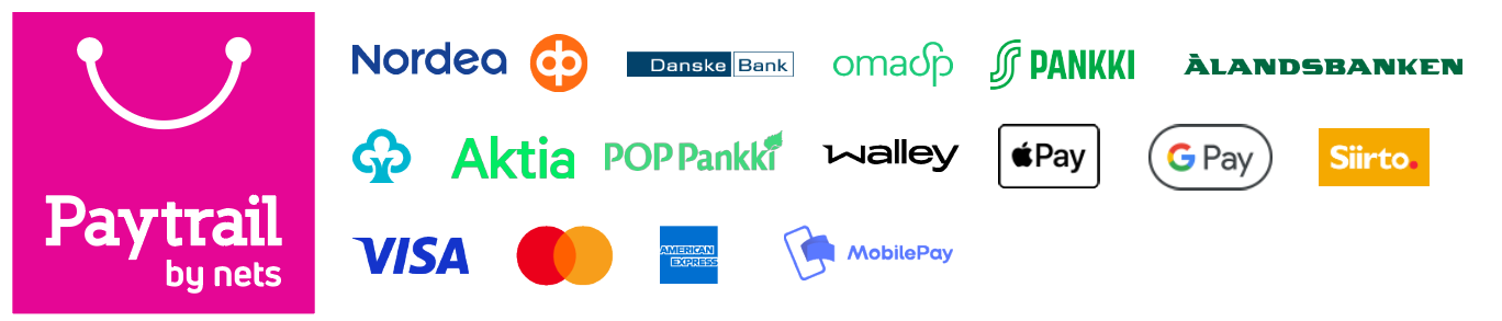 Oulun Pysäköinti Oy:n verkkokaupan Paytrail-maksutavat