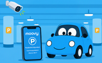 Moovy-sovellus on sopimuspysäköinnin digitaalinen kulkukortti